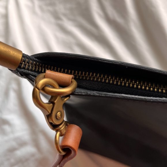 UPPDOO Black Tote Leather Bag Purse - Picture 4 of 8